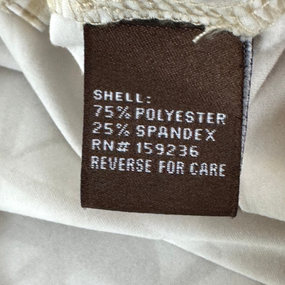 J. Mclaughlin Top Button Front Tan/White Small - image 7